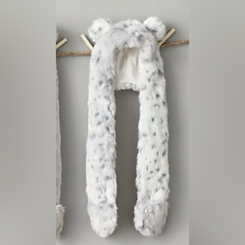 Restoration Hardware Baby & Kids Luxe Faux Fur Kids' Snow-leopard Hood